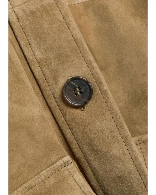 Arma Natural Kaylee Panelled Suede Overshirt