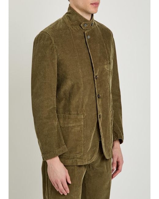 Drake's Green Corduroy Blazer for men