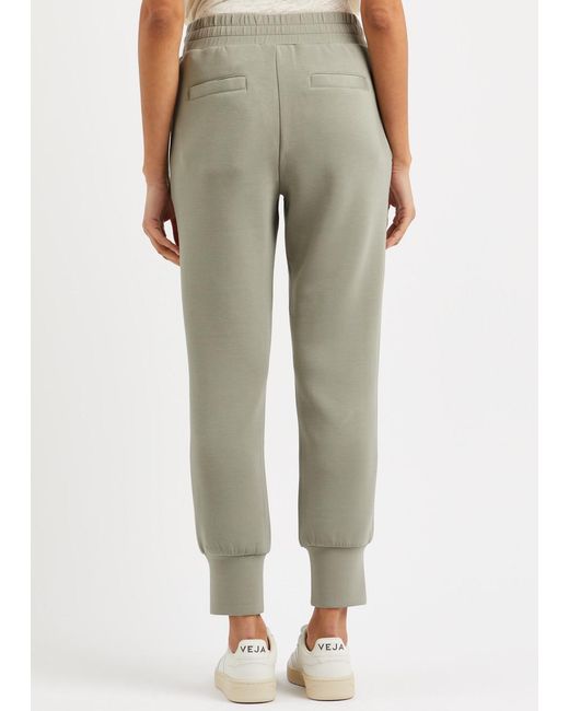 Varley Green The Slim Cuff Stretch-jersey Sweatpants