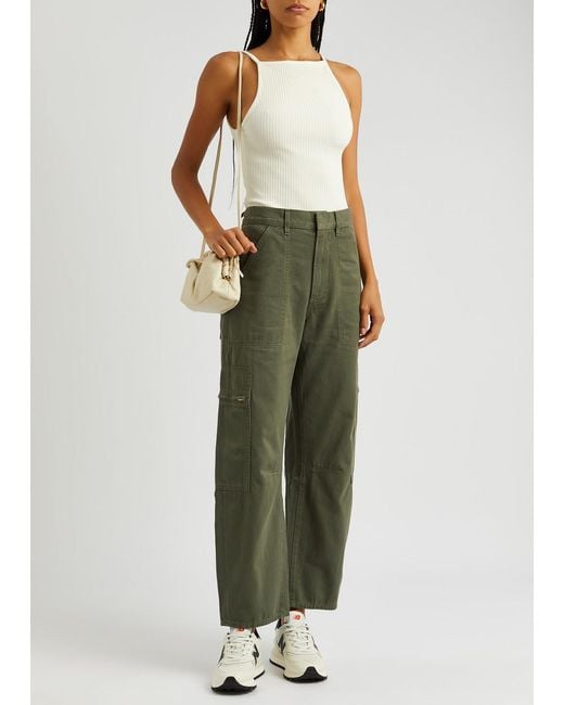 Citizens of Humanity Green Marcelle Cotton Cargo Trousers