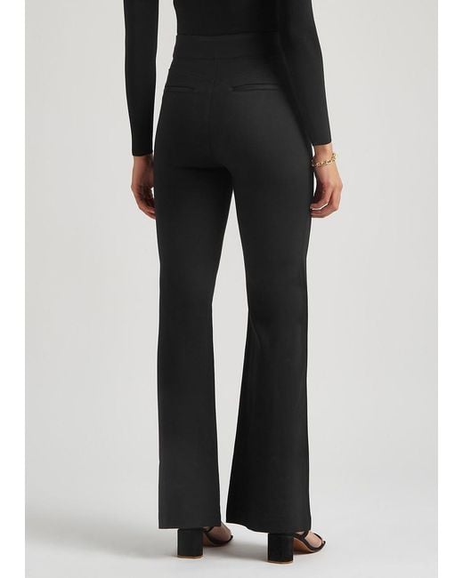 Spanx Black Stretch-jersey Flared-leg Trousers