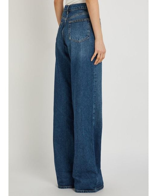 Reformation Blue Cary Wide-Leg Jeans
