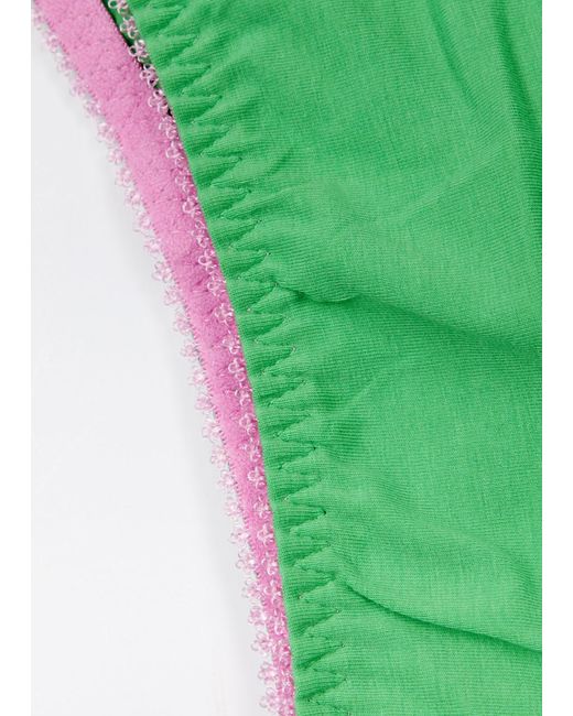 Dora Larsen Green Angie Stretch-cotton Thong