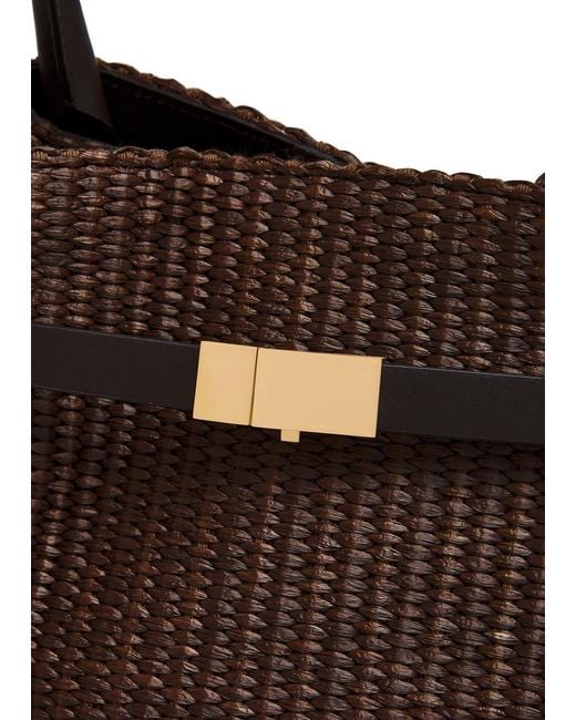 DeMellier London Brown The New York Raffia And Leather Tote