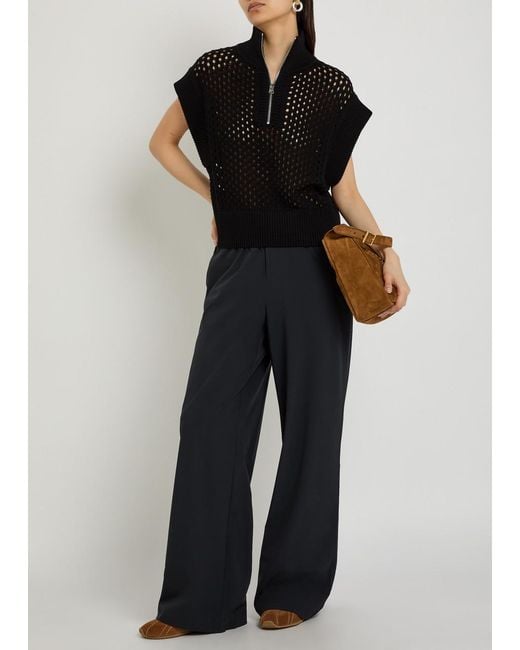 Varley Blue Kayson Wide-Leg 2.0 Stretch-Jersey Trousers