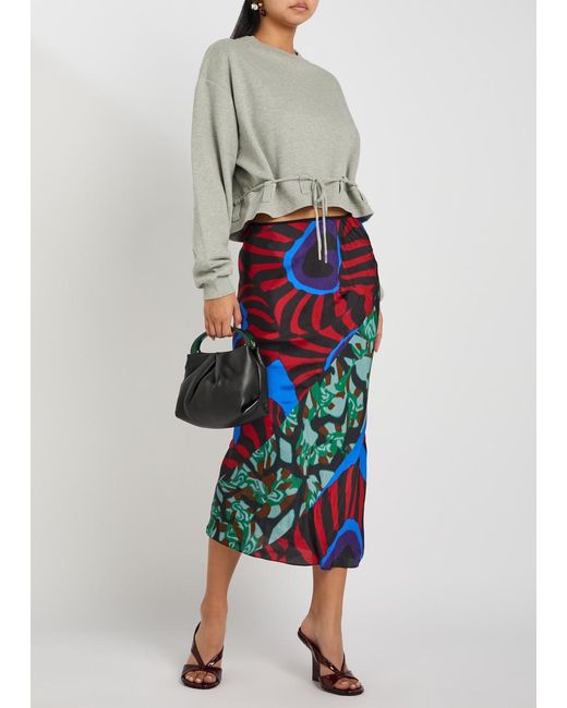 Dries Van Noten Gray Hasterfiela Drawstring Cotton Sweatshirt