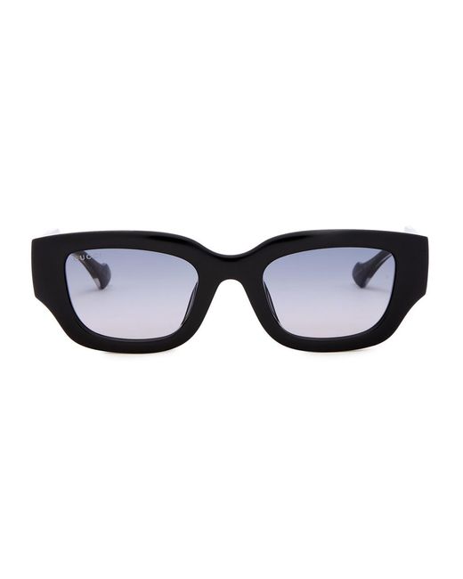 Gucci Black Rectangle-frame Sunglasses for men