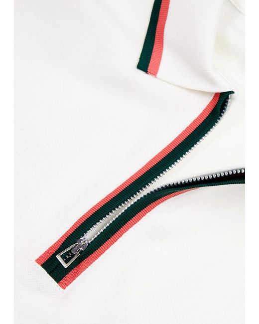 PS by Paul Smith White Stripe-trimmed Stretch-cotton Polo Shirt for men