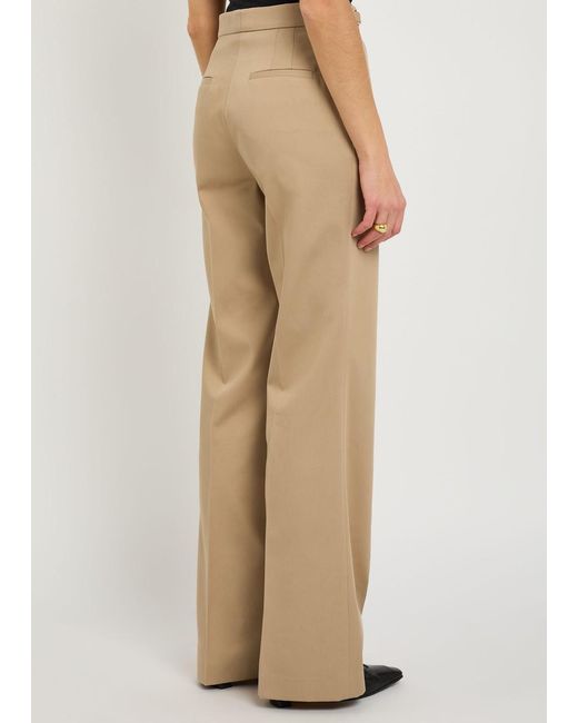 Gabriela Hearst Natural Vesta Straight-Leg Cotton Trousers