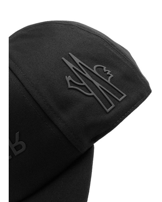 3 MONCLER GRENOBLE Black Day-Namic Logo Cotton Cap for men