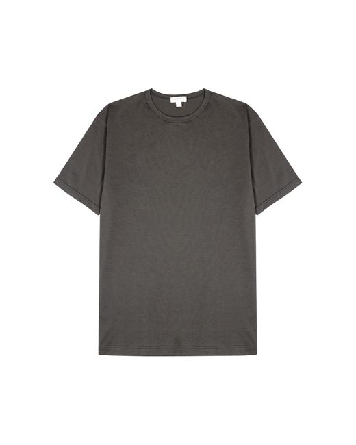 Sunspel Gray Cotton T-Shirt for men