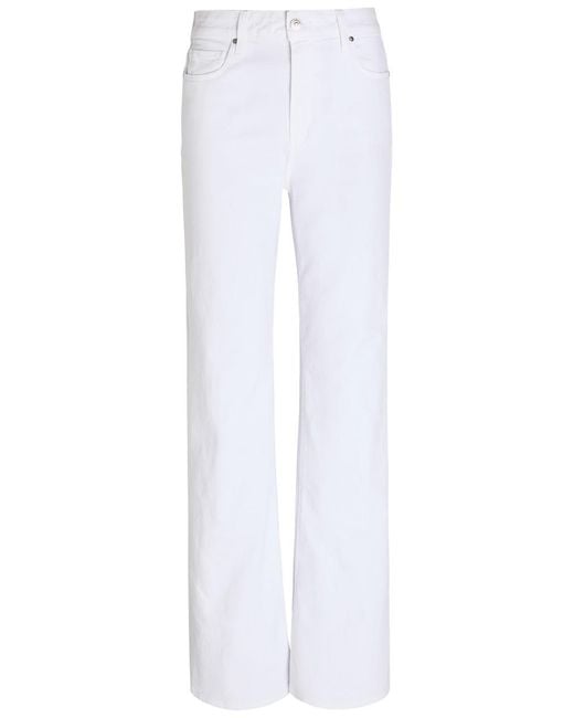 PAIGE White Sofia Flared-Leg Jeans