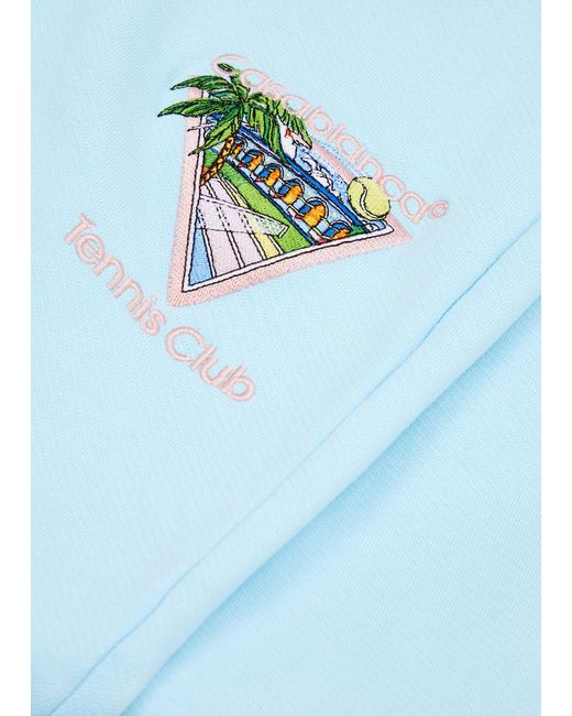 Casablancabrand Blue Tennis Club Icon Printed Cotton Sweatpants for men
