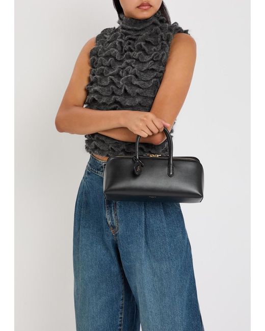 Alaïa Black Delta Small Leather Top Handle Bag
