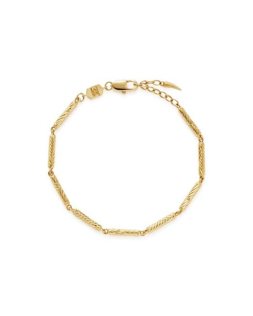 Missoma White Wavy Ridge 18Kt-Plated Bracelet