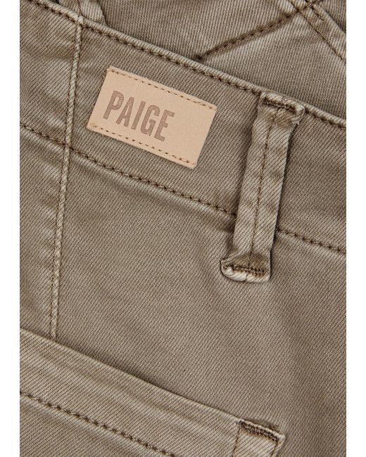 PAIGE Gray Carly Wide-leg Cargo Jeans