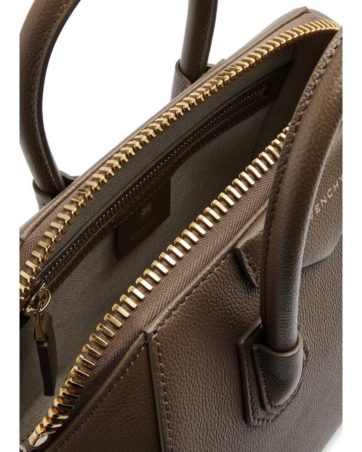Givenchy Brown Antigona Mini Leather Top Handle Bag