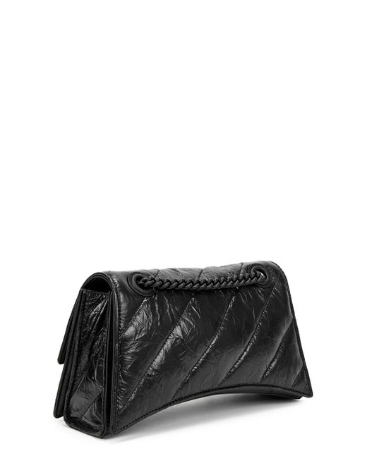 Balenciaga Crush Quilted Leather Shoulder Bag, Shoulder Bag, in Black