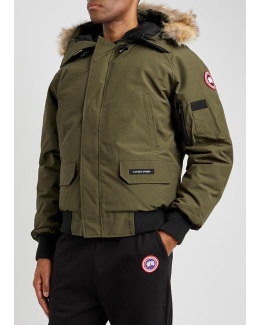 Canada Goose Chilliwack Fur-trimmed Arctic-tech Bomber Jacket, in Green for  Men | Lyst