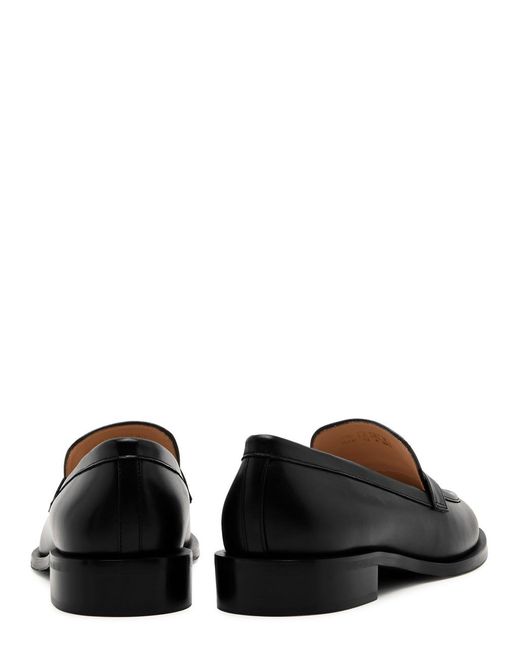 Stuart Weitzman Black Palmer Sleek Leather Loafers for men
