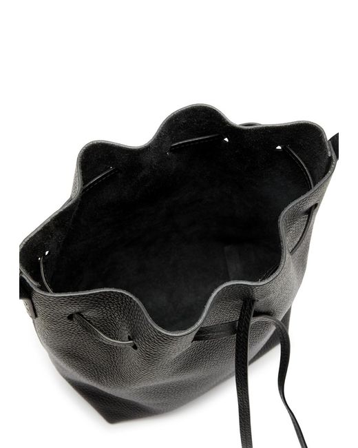 Mansur Gavriel Black Soft Mini Leather Bucket Bag