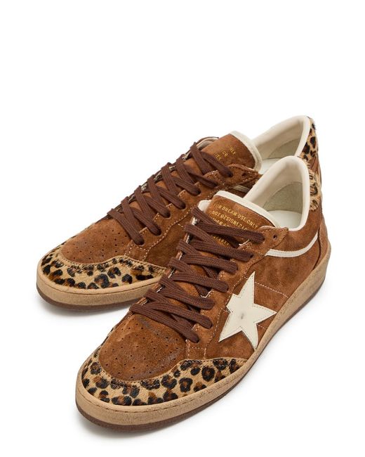 Golden Goose Deluxe Brand Brown Ball Star-Print Suede Sneakers