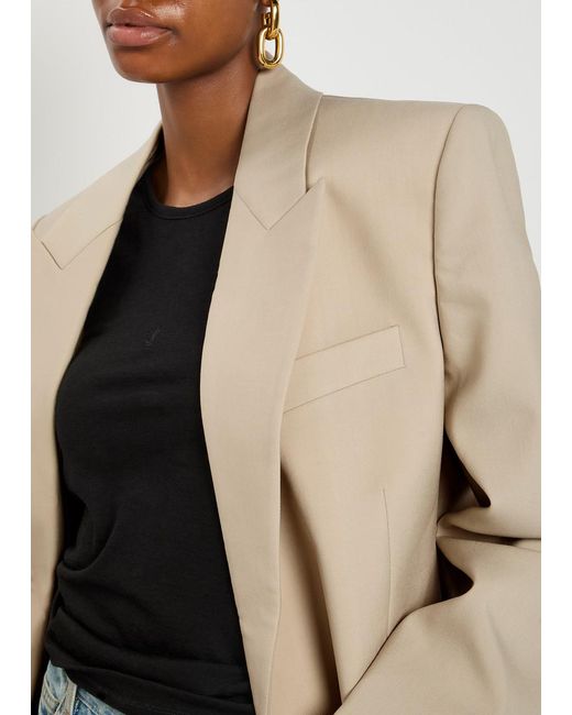 Saint Laurent Natural Wool Blazer Jacket