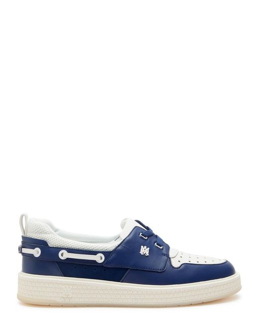 Amiri Blue Ma Panelled Leather Slip-on Sneakers for men
