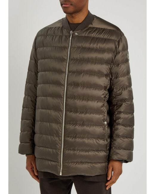 Rick Owens Brown X Moncler Flight Padded Shell Parka for men