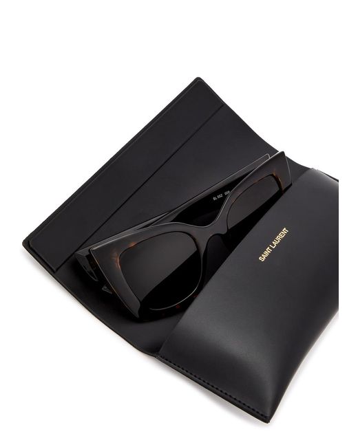 Saint Laurent Brown Cat-eye Sunglasses for men