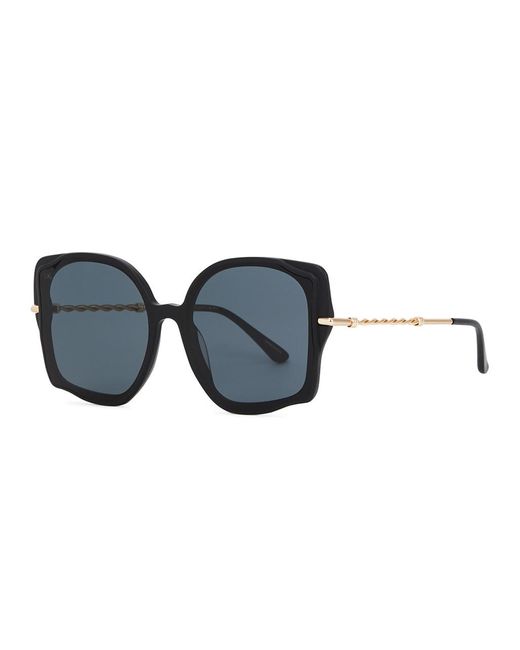 For Art's Sake Blue Fahrenheit Oversized Sunglasses