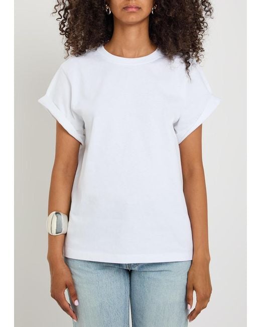 Victoria Beckham White Tilly Cotton T-Shirt