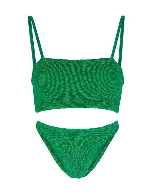 Hunza G Green Gigi Seersucker Bikini
