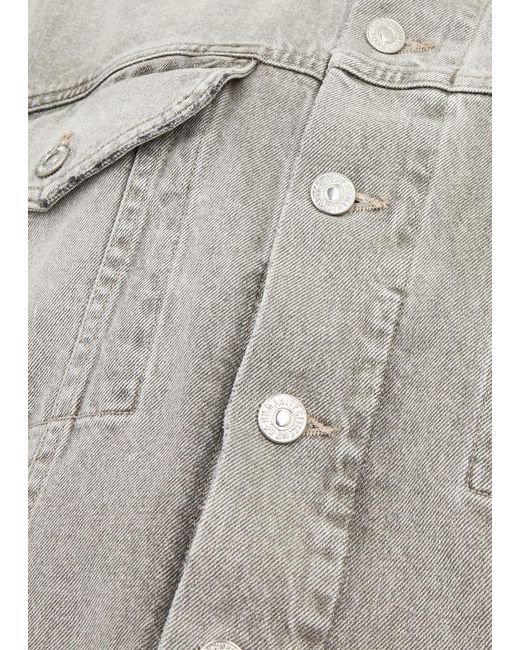 Citizens of Humanity Gray Quira Distressed Denim Jacket