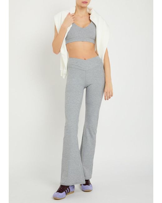 vuori Gray Elevation Rhythm Flare Stretch-Jersey Legging