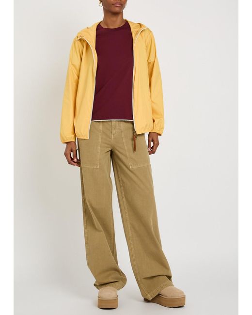 Moncler Yellow Fegeos Hooded Shell Jacket