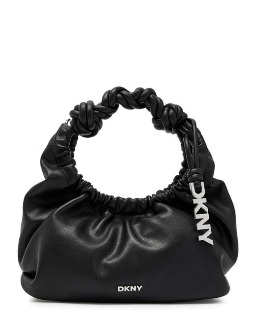 DKNY Black Pia Grained Leather Cross-Body Bag