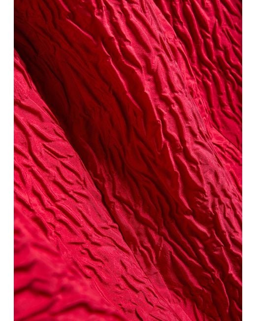 Roksanda Red Falah Cloqué Midi Dress