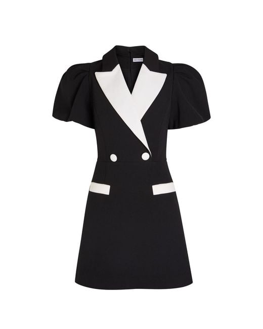 Rebecca Vallance Black Emma Contrasting Crepe Mini Dress