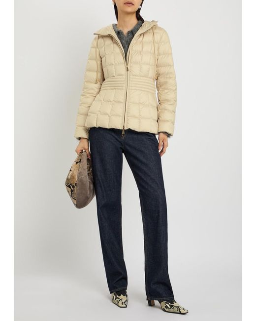 Moncler Natural Engoulevent Hooded Quilted Shell Jacket