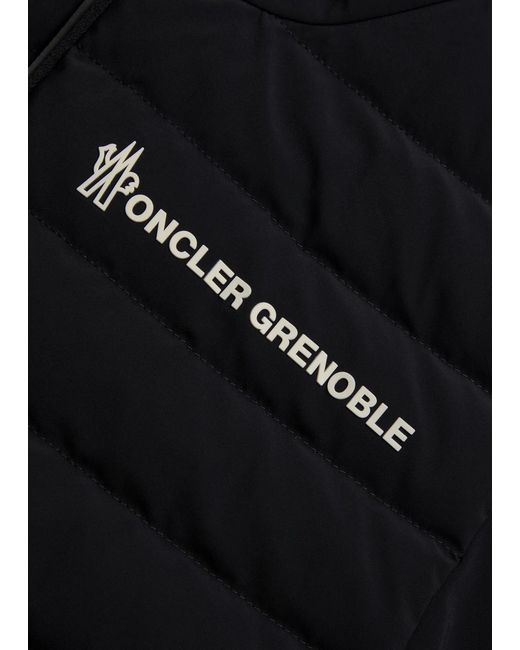 Moncler Black Logo Hooded Shell Jacket for men
