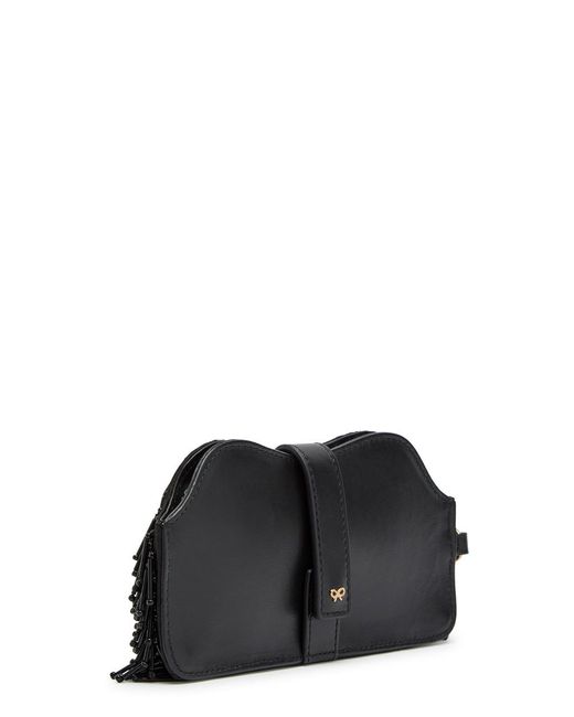 Anya Hindmarch Black Eyes Embellished Leather Sunglasses Pouch