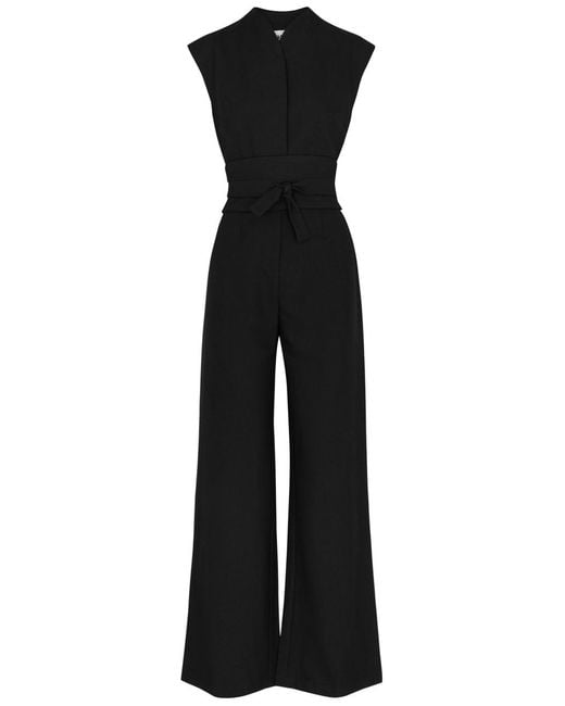 Odd Muse Black Ultimate Muse Wide-Leg Stretch-Crepe Jumpsuit
