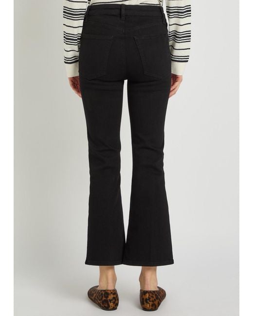 FRAME Black The Reboot Crop Boot-Leg Jeans
