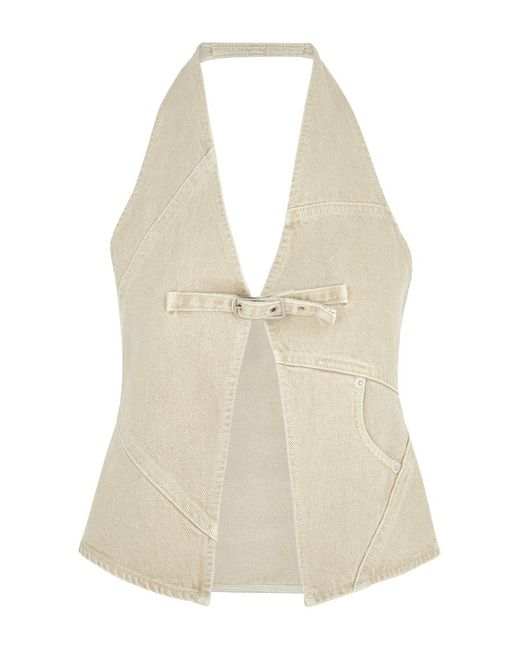 GIMAGUAS Natural Beverly Denim Halterneck Vest