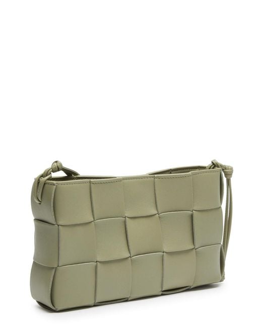 Bottega Veneta Green Intrecciato Small Leather Shoulder Bag