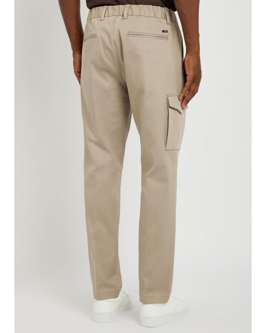 Herno Natural Tapered-Leg Twill Trousers for men