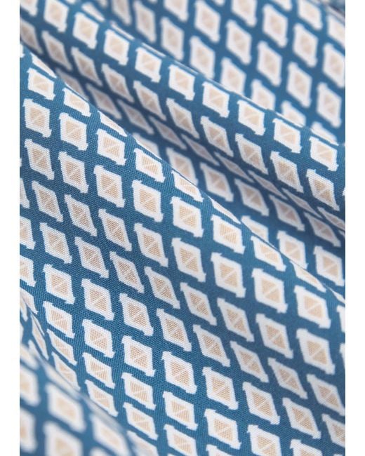 Boss Blue Beach Patterned Woven Shirt for men