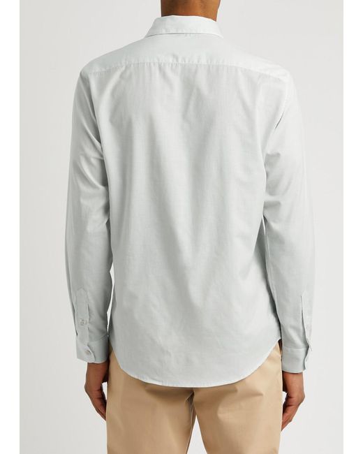 Sunspel Gray Striped Cotton-blend Shirt for men