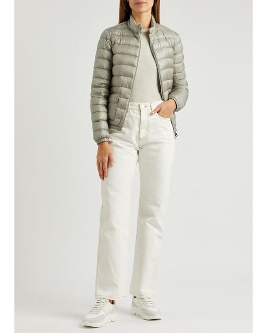 Moncler Gray Lans Quilted Shell Jacket